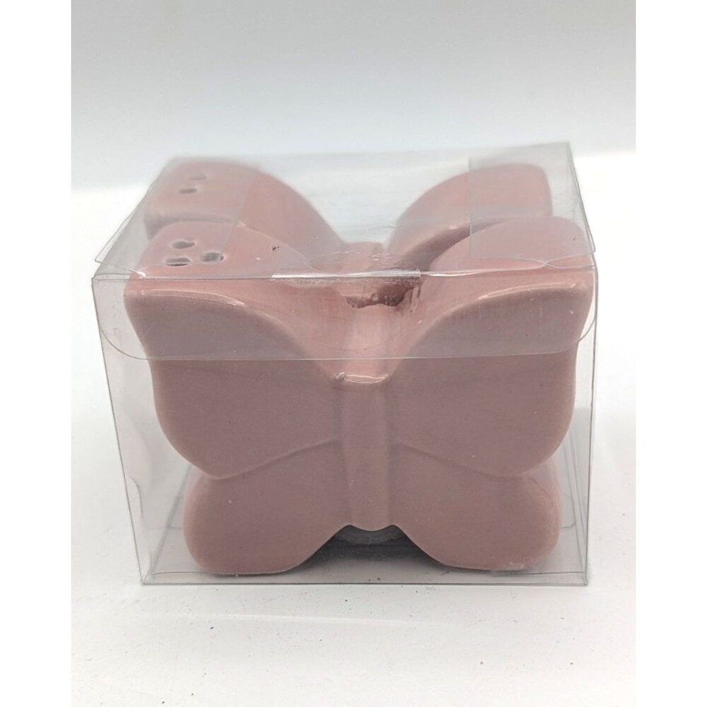 Pink Butterfly Ceramic Salt And Pepper Shakers Spring Time Decor